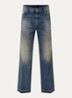 Straight leg jeans met verwassen afwerking - Indigo