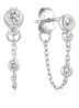 Drop Chain oorstekers van zilver - Zilver