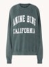 Miles oversized sweater met logoprint - Olijfgroen
