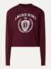 Miles sweater met logoprint en verwassen afwerking - Bruin