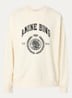 Miles sweater met logoprint - Gebroken wit