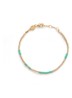 Asym armband verguld - Turquoise