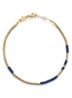 Asym armband verguld - Kobaltblauw