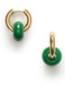 Glazed Donut oorringen verguld - Groen