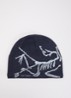 Bird Head muts in wolblend met logo - Indigo