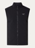 Kragg bodywarmer met logoborduring - Zwart