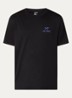 Kragg T-shirt met logo- en backprint - Zwart