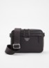 Crossbodytas met afneembare schouderriem en logo - Donkerbruin