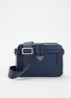 Crossbodytas met afneembare schouderriem en logo - Donkerblauw