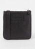 Crossbodytas van leer met logo - Zwart