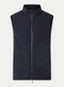 Down bodywarmer met quilt patroon - Donkerblauw