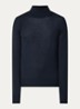 Fijngebreide coltrui van wol - Donkerblauw