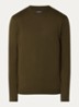 Fijngebreide pullover met logo - Legergroen
