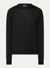 Fijngebreide pullover van scheerwol - Zwart