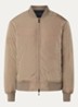 Gewatteerd bomberjack met donsvulling en flockprint - Camel