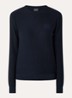 Grofgebreide pullover met logo - Donkerblauw