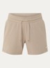 High waist straight fit korte broek met steekzakken en logo - Khaki