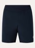 Loose fit korte broek met logoprint en steekzakken - Donkerblauw