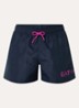 Loose fit korte broek met logoprint en steekzakken - Donkerblauw