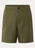 Loose fit korte broek van satijn met logoprint - Mosgroen