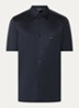 Regular fit overhemd met logo - Donkerblauw