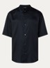 Regular fit overhemd met logoprint - Donkerblauw