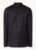Regular fit overhemd met stretch - Donkerblauw