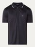 Regular fit polo met halve rits - Donkerblauw