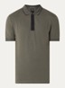 Regular fit polo met logo - Bronsgroen