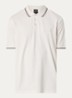 Regular fit polo met logo - Creme