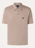 Regular fit polo met logo - Zand