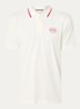 Regular fit polo met logo - Gebroken wit