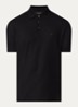 Regular fit polo met logo - Zwart