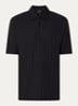 Regular fit polo met logoborduring - Zwart