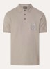 Regular fit polo met logoborduring - Donkerbeige