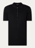 Regular fit polo met logoborduring - Zwart