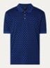 Regular fit polo met logoprint - Kobaltblauw