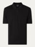 Regular fit polo met logoprint - Zwart