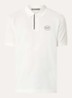 Regular fit polo met logoprint - Gebroken wit