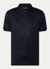 Regular fit polo met logoprint - Donkerblauw