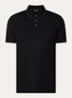 Regular fit polo met stretch - Zwart