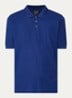 Regular fit polo met structuur - Kobaltblauw