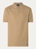 Regular fit polo met structuur - Camel