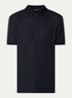 Regular fit polo met structuur - Zwart