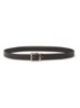 Riem van leer met logoprint - Zwart