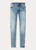 Slim fit jeans met steekzakken - Turquoise