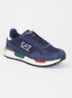 Sneaker met logo en suède details - Indigo