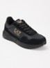 Sneaker met logo en suède details - Zwart