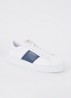 Sneaker met logo van leer  - Gebroken wit