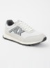 Sneaker met mesh details en logo - Lichtgrijs